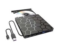 Lettore CD/DVD esterno USB 3.0, masterizzatore CD/DVD-ROM +/-RW compatibile con laptop, desktop e Linux