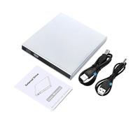 Lettore CD DVD Esterno USB Unità CD/DVD Disco Esterna 2.0 ROM Ottico For Laptop PC Desktop Salvaspazio(Silver)