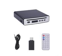 Lettore CD esterno auto con porta di ricarica USB, ingresso AUX e trasmettitore FM, design compatto slot loading in ABS per l'audio del veicolo