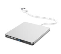 Lettore CD esterno USB3.0 con vassoio da 12,7 mm, ultra sottile, DVD-RW (argento)