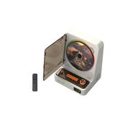 Lettore CD In Stile Vintage con Doppio Altoparlante Stereo, Batteria Ricaricabile da 5200 MAh, Luce Ambientale, Radio FM e Telecomando.