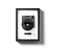 Lettore CD montabile a parete con telecomando, Bluetooth 5.0, design acrilico trasparente, uscita AUX da 3,5 mm per casa, ufficio e decorazione galleria