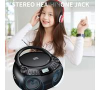 Lettore CD multifunzione portatile Bluetooth Lettore CD Radio Doppio altoparlante Ingresso audio stereo Lettore USB Spina UK