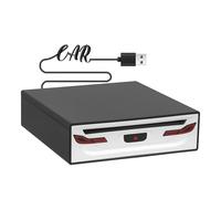 Lettore CD per Auto,Autoradio Lettore USB 2.0 CD/DVD esterno per interfaccia stereo connessione USB lettore di navigazione GPS,Auto/Televisione/Computer portatile universale