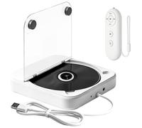 Lettore CD per auto, lettore CD universale per auto con porta USB/AUX, lettore CD esterno con telecomando, compatibile con autoradio, lettore CD per veicoli, laptop, PC, TV, bianco