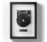Lettore CD per montaggio a parete con Bluetooth e telecomando, audio Hi-Fi, uscita AUX, cornice per foto Lettore CD Dynamic Art Hang Picture Decorativo creativo,Black