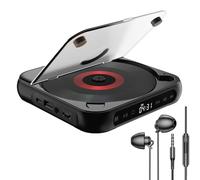 Lettore CD portatile aggiornato 2025 con Bluetooth 5.3, suono Hi-Fi e batteria ricaricabile da 2000 mAh, riproduce CD/CD-R/RW/MP3, leggero per viaggi/auto/casa (bianco)