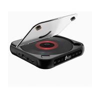 Lettore CD portatile compatibile con Bluetooth, batteria ricaricabile da 2000 mAh, lettore musicale personale compatto e leggero, for viaggi, casa, auto(Black)