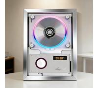 Lettore CD portatile con accoppiamento wireless, altoparlante integrato, display digitale, telecomando, doppio uso per parete/tavolo per tutte le occasioni