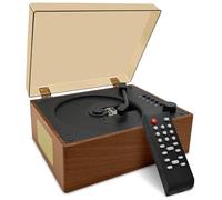 Lettore CD portatile con altoparlanti Bluetooth Desktop Knit Retro Lettore CD per la casa Batteria ricaricabile Piccoli lettori CD vintage con ingresso Bluetooth, riproduzione USB, ingresso AUX, jack