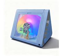 Lettore CD portatile con batteria ricaricabile, sistema audio HIFI, Bluetooth 5.3, supporto USB e AUX, design desktop con luci RGB colorate per casa e ufficio