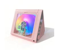 Lettore CD portatile con batteria ricaricabile, sistema audio HIFI, Bluetooth 5.3, supporto USB e AUX, design desktop con luci RGB colorate per casa e ufficio