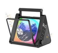 Lettore CD portatile con batteria ricaricabile, sistema audio HIFI, Bluetooth 5.3, supporto USB e AUX, design desktop con luci RGB colorate per casa e ufficio
