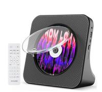 Lettore CD portatile con Bluetooth 5.0, lettore CD domestico con doppi altoparlanti stereo integrati, lettore musicale portatile per auto con radio FM/Audio Boombox/AUX/USB