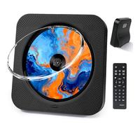 Lettore CD Portatile con Bluetooth 5.1, CD Player Desktop Domestico, Lettore CD HiFi Musicale con Altoparlanti, LED Schermo FM Radio USB/AUX Prese per Cuffie Telecomando, Regalo di Natale (Nero)