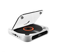 Lettore CD portatile con Bluetooth 5.3 e ricarica USB-C, lettore musicale Hi-Fi wireless, supporta la riproduzione MP3/CD-RW, batteria da 6 ore per auto, casa e viaggio (bianco)