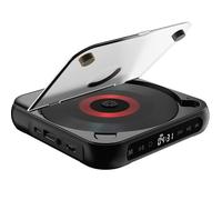 Lettore CD portatile con Bluetooth 5.3, Hi-Fi Sound, Display LCD a batteria 2000MAH, supporta CD/AUX/USB e Ripeti le modalità black