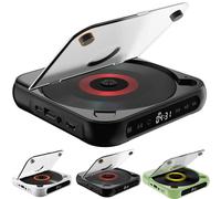Lettore CD portatile con Bluetooth 5.3, lettore CD ricaricabile per casa/auto/viaggi, audio Hi-Fi, supporta CD/CD-R/CD-RW/MP3, lettore musicale compatto e leggero (nero)