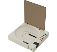 Lettore CD Portatile Con Bluetooth, Design Retrò Compatto, Batteria Ricaricabile, Sistema Audio Domestico Da Tavolo, Uscita SPDIF(White)