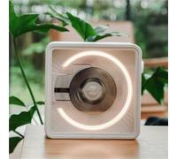 Lettore CD Portatile Con Bluetooth, Lettori CD Montabili A Parete For La Casa, Altoparlanti Integrati, Con Luce Ad Anello Dimmerabile, Jack For Cuffie, Supporta Più Formati