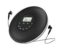 Lettore CD portatile con supporto per dischi MP3, batteria da 1000 mAh, cuffie e cavo inclusi