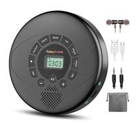 Lettore CD portatile, Discman ricaricabile, lettore CD Walkman con altoparlante, lettore CD portatile con cuffie, CD-R, lettore MP3 USB, anti salto CD per auto, adatto per uso personale o multiutente,