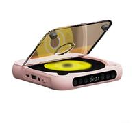 Lettore CD portatile leggero con supporto display LCD per controllo della riproduzione e batteria da 2000 mAh per uso prolungato (rosa)