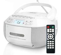 Lettore CD Portatile, Lettore Cassette Boombox, Supporta Chiavette USB/Bluetooth/ricezione Radio FM/AM, Compatibile Con Cassette E Riproduzione CD, Include Telecomando, Per Uso Familiare