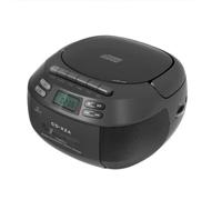 Lettore CD portatile, lettore CD desktop e lettore di cassette Combo con radio FM, riproduzione USB/AUX, suono stereo, telecomando, registrazione su nastro, alimentazione AC/DC,