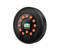 Lettore CD Portatile, Lettore di Cassette Audio Ricaricabile da 1500 MAh con Doppi Altoparlanti Stereo, Lettore di Riproduzione AUX/USB per Auto A