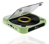 Lettore CD Portatile Saferplus, Suono Hi-Fi Compatibile Con Bluetooth, Lettore CD Ricaricabile, Lettore Musicale Compatto E Leggero, For Viaggi, Auto, Casa(Green)