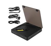 Lettore CD Portatile Versione Doppia Cuffia Pulsante di Contatto Riproduttore CD Walkman Display LCD Antiurto Ricaricabile