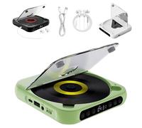 Lettore CD portatile Yuguz, supporta le modalità CD/USB/BT e Repeat, nuovi lettori CD compatti compatibili con Bluetooth del 2025 con cuffie, lettore CD portatile compatibile con Bluetooth (green)