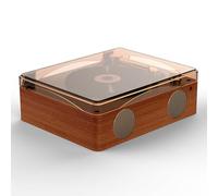 Lettore CD Retro Album, Lettore CD Portatile Retrò Con Telecomando, Bluetooth 5.0, Batteria 2000mAh, Giradischi CD Vintage All-In-One Per Casa Ufficio Brown