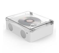 Lettore CD Retro Album, Lettore CD Portatile Retrò Con Telecomando, Bluetooth 5.0, Batteria 2000mAh, Giradischi CD Vintage All-In-One Per Casa Ufficio White