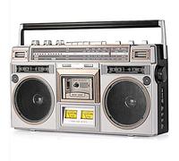 Lettore CD Retrò Classico In Stile Anni '80, Con Radio AM/FM, Bluetooth, Radio Portatile Con Lettore Di Cassette, Registratore Con Manopole Di Regolazione Del Volume, For Viaggi E Riunioni Di