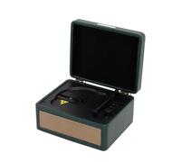Lettore CD retrò con altoparlante, Bluetooth portatile for la casa, ingresso/uscita AUX, batteria integrata da 2000 mAh, (Dark green)