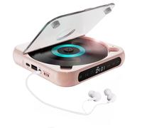 Lettore CD ricaricabile portatile, lettore musicale multimodale con CD USB Bluetooth AUX, facile controllo con display LED e touch screen, slot per