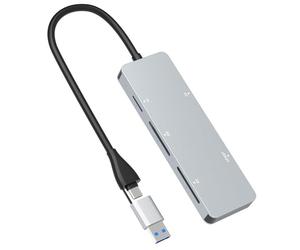 Lettore cfast 2.0, Card Reader USB C 3.0 e USB A, Adattatore scheda con Velocità 5 Gbps per SanDisk, Lexar, Transcend, Sony, lettura simultanea di 5 CFast/TF/SD/XD/CF