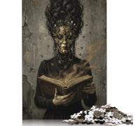 Lettore della maschera d'oro Puzzle 1000 Pezzi, Gioco di Famiglia | Arredamento letterario tranquillo, Stile di figura contemporanea, Sfida, Sfida Puzzle, Puzzle per Adulti, 14+, 70x50cm.
