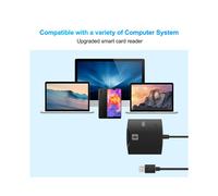 Lettore di Card USB, CAC, Carta Bancaria, Bancomat, Pagamento Tasse, Scheda IC, Lettore di Schede SIM, Tessere Identificative