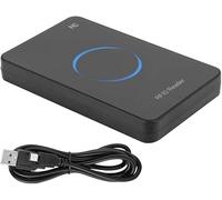 Lettore di carte d'identità, lettore RFID 125khz ISO14443A, lettore NFC 125khz interfaccia USB RFID Id card reader+2 schede contactless EM4100. Lettore di schede con indicatore luminoso LED