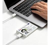 Lettore di Carte USB con NFC, CIE Lettore di Smart Card USB con NFC, Schede CAC e Schede Contactless, Supporto Identità Elettroniche eID, Tessere Sanitarie, Credito, SIM, Compatibile ID DNI DNIe nPA