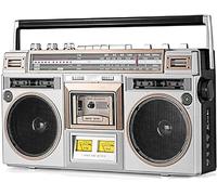 Lettore di cassette Bluetooth retrò con radio FM/DAB+, registrazione USB, lettore CD per riunioni di famiglia e viaggi