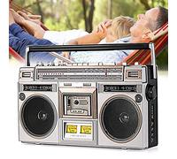 Lettore Di Cassette Boombox Bluetooth Retrò, Radio Retrò E Registratore Registratore Per Lettore Di Cassette Radio AM/FM, Stile Classico Anni '80 Con Tecnologia Moderna