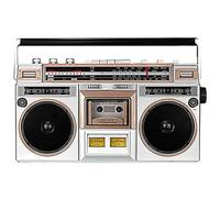 Lettore di cassette Boombox retrò con Bluetooth, registratore portatile, radio AM/FM -SW1/SW2, streaming wireless, slot USB/Micro SD, ingresso Aux, jack per cuffie, classico stile anni '80 retrò