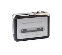 Lettore di cassette con convertitore MP3 porta USB, funzione di inversione automatica, uscita audio stereo e 3 jack per cuffie da 5 mm per la digitalizzazione della musica