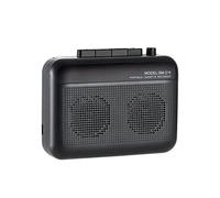 Lettore di cassette portatile con trasmettitore Bluetooth, lettore di cassette Walkman con connettore per cuffie, altoparlante integrato, connettore microfono, alimentato da adattatore CA
