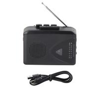 Lettore di cassette portatile in stile classico multifunzione, supporta radio AM/FM, stereo e lettore di compact disc.