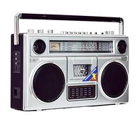 Lettore di cassette retrò con radio AM/FM, ingresso AUX e microfono integrato per la riproduzione e la registrazione di musica classica
